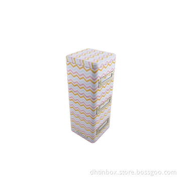 stackable tea tin, stackable tin caddy, stackable tin box